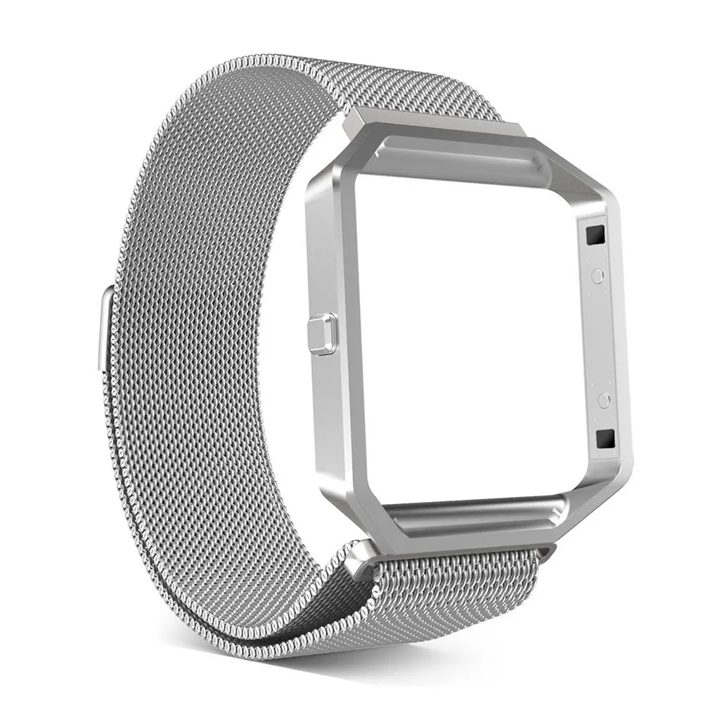 Сетчатый ремешок металлическая оправа для Fitbit Blaze часов из нержавеющей стали