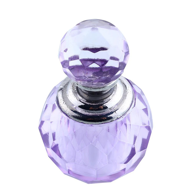 

1Pcs Purple Mini Perfume Bottle Glass Empty Bottles Crystal Purple Lavender Cut Perfume Portable Refillable Travel Bottles