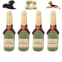 new dog plush toys pet squeaky champagne bottle shape toy dog bite resistant clean chew toy pet supplies