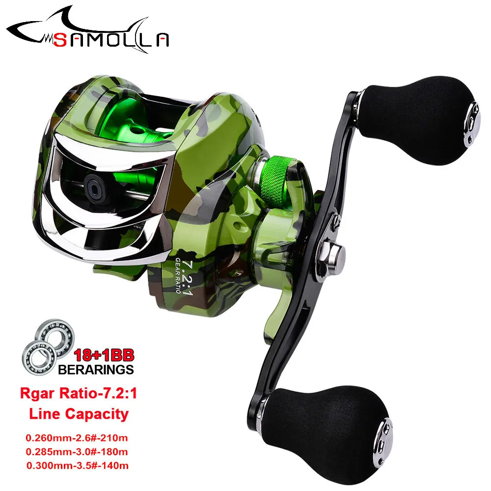 Металлическая Рыболовная катушка 18 + 1 для заброса приманки 7:1:1|Рыболовные