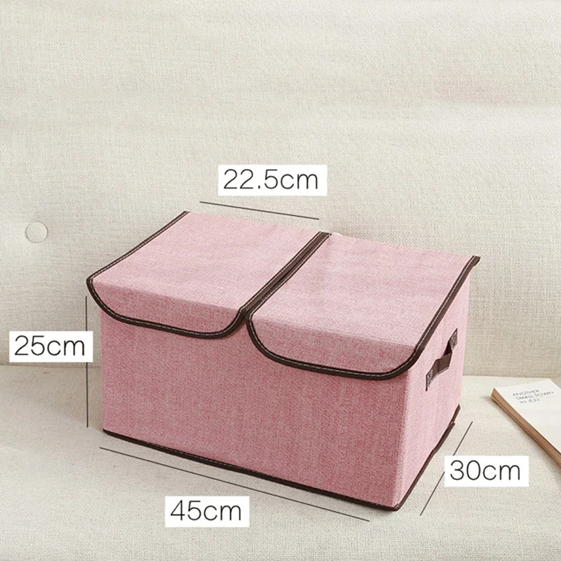 

LUDA 4 Pack Larger Storage Cubes Fabric Foldable Collapsible Storage Square Bin Organizer Basket with Lid Handles Removable Divi