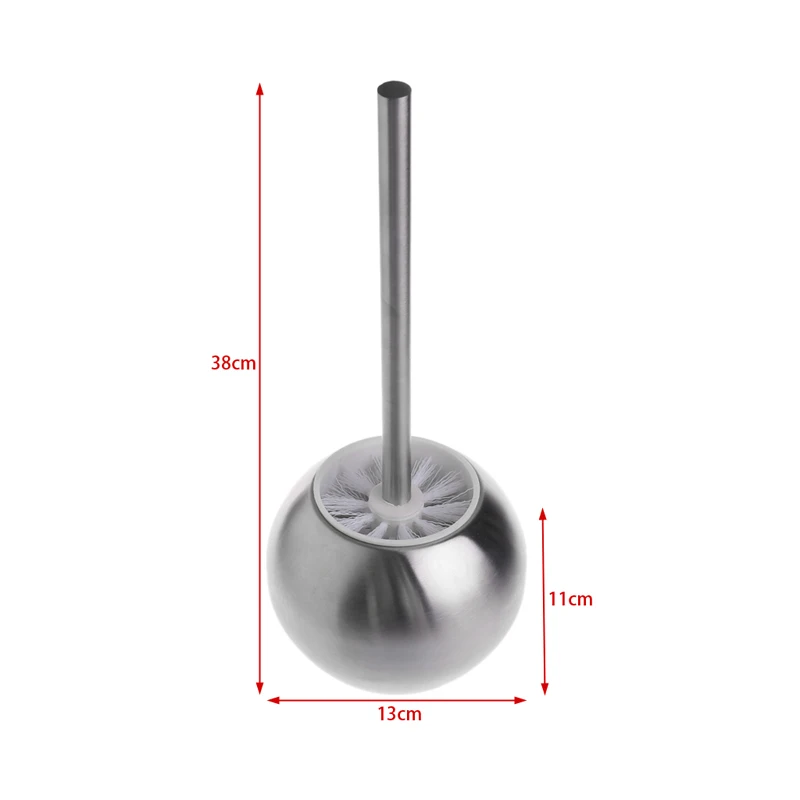 

Stainless Steel Toilet Bowl Brush Bathroom Cleaning Tool Holder With Base