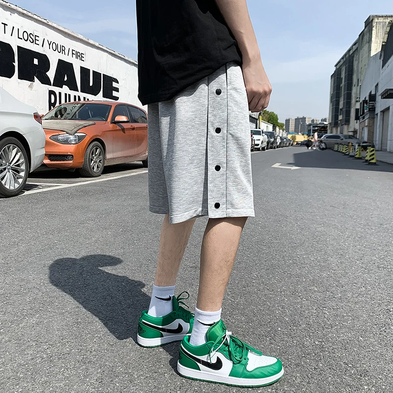 

WWKK Casual Printed Mens Shorts Summer Loose Short Pants Men's Clothing Elastic Waist Buttons Label Fashion Shorts Homme 5XL