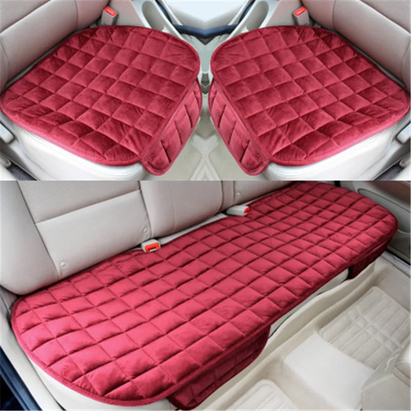 Автомобильная Передняя Задняя Универсальная крышка сиденья зимняя теплая