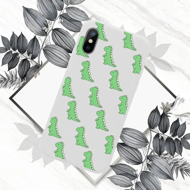 

Cute Dinosaur Baby Fashion Phone Case Candy Color for iPhone 6 7 8 11 12 s mini pro X XS XR MAX Plus