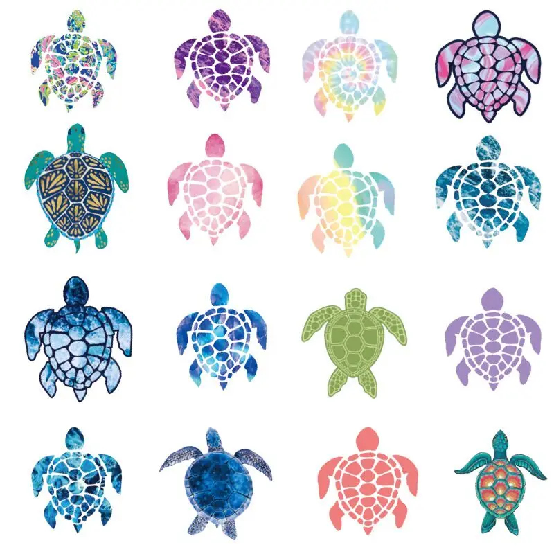 50 Pcs Lovely Colorful Sea Turtle Small Stickers For Diy Luggage Laptop Skateboard Car Motorcycle Bicycle | Игрушки и хобби