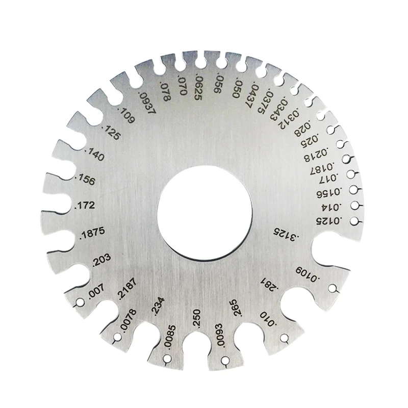 

0-36 Round Awg Wire Gauge Thickness Ruler Gauge Diameter Steel Measurer Tool