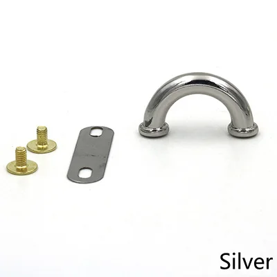 Silver Meetee 10 шт 14/17 мм металлическая сумка арочный мост кольцо в виде буквы D Туфли с ремешком и пряжкой Крюк Сумочка "сделай сам" ремень с металлической пряжкой кожаные аксессуары для ремонта BD302 - Цвет: Silver