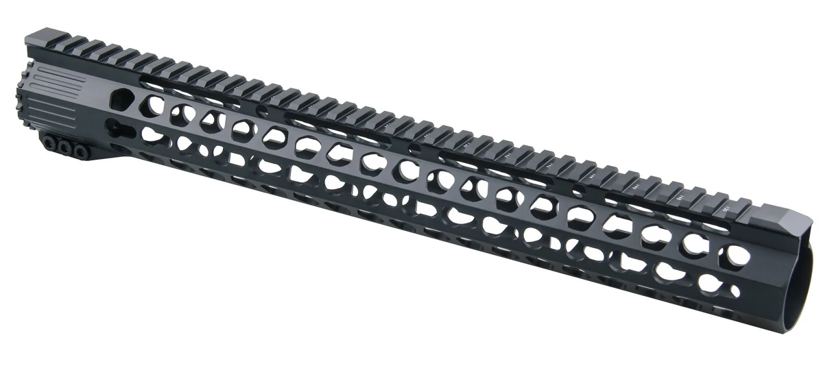 AR15 M4 M16. 223 Slim KeyMod тактический 15 дюймов поплавок Handguard кронштейн со съемным Рельсом черный стальной бочонок гайка