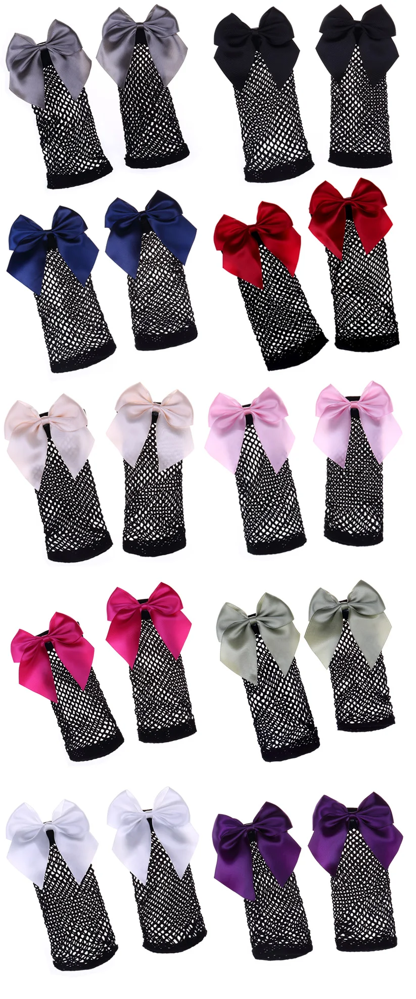 Сетчатые носки для маленьких девочек 17 цветов дышащие в сеточку с бантиком