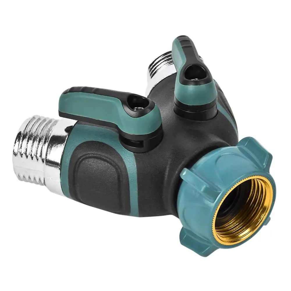 Garden Practical Faucet 2-Way Distributor Water Flow Regulable Y Hose Connector Double water valve Y-type shunt | Дом и сад