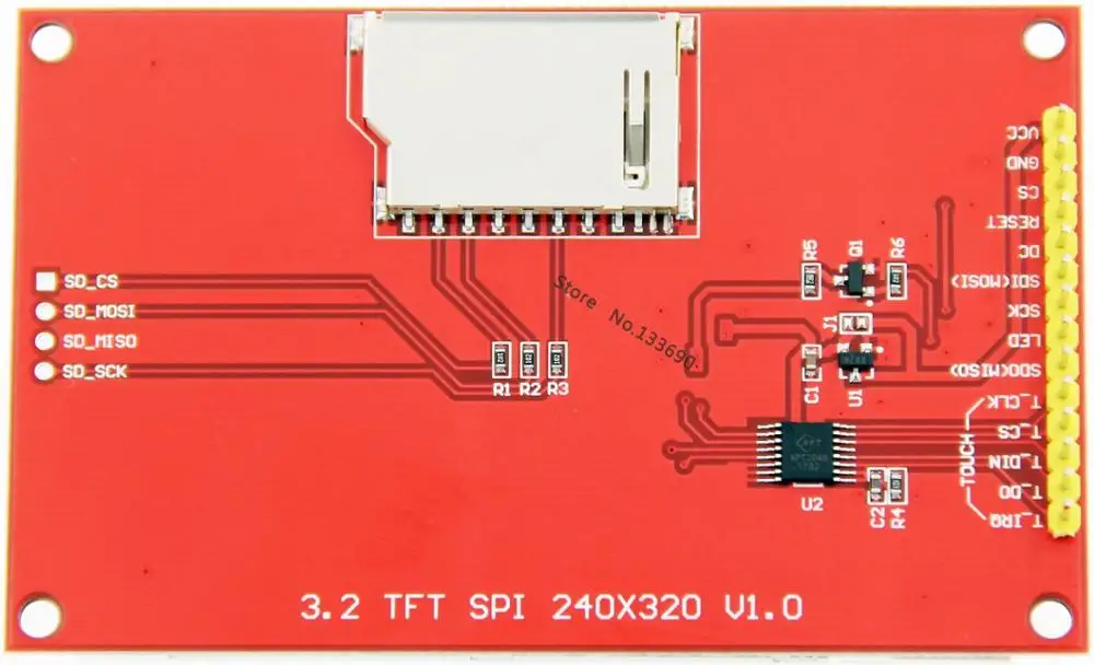 3 2 дюймовый TFT ЖК модуль с сенсорным драйвером ILI9341 240(RGB)* 320 интерфейс SPI (9 IO) Touch ic