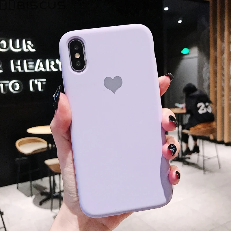 Чехол карамельного цвета с сердечками для iPhone 11 Pro 12 Mini XR XS X Xs Max чехол телефона 8 7 6