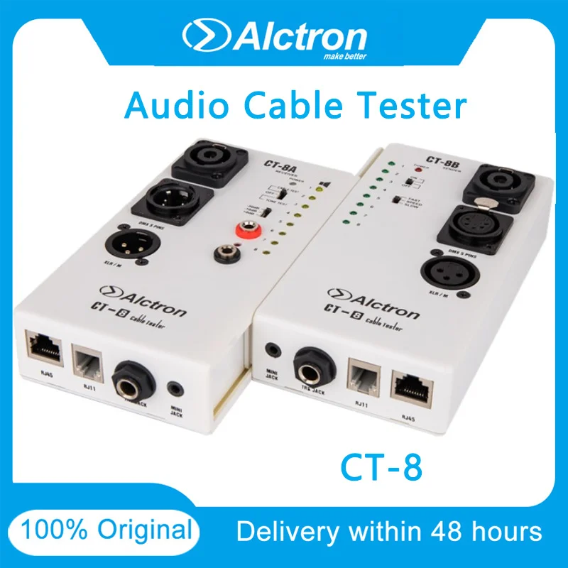 

Alctron CT-8 Multi-purpose Audio Cable Tester,Test For Diversity Cable,XLR Phono RCA RJ45 RJ11 Use In Stage Or Recording Studio