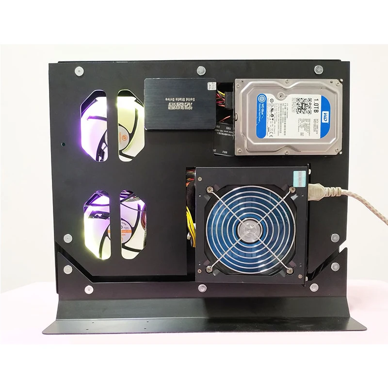 Портативный мини чехол для материнской платы MATX настольный сделай сам с открытым