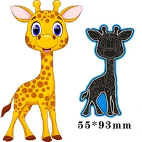 cutting dies a baby giraffe metal and stamps stencil for diy scrapbooking photo album embossing paper card 5593mm