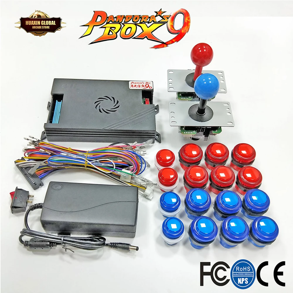 2 игрока DIY аркадная консоль комплект Pandora box 9D 2222 в 1 игровая доска 5Pin джойстик 5V