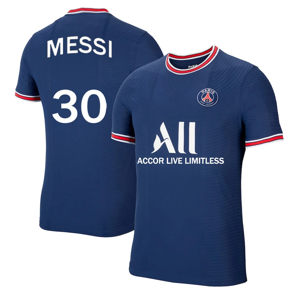 Горячая Распродажа Messi 2021 2022 PSG футбольная Джерси соединительная футболка MBAPPE NEYMAR
