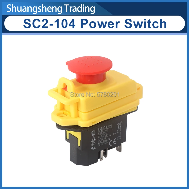 

KJD17B Power Emergency stop switch/SIEG SC2-104 Electromagnetic Urgent Stop Switch for JET BD-X7