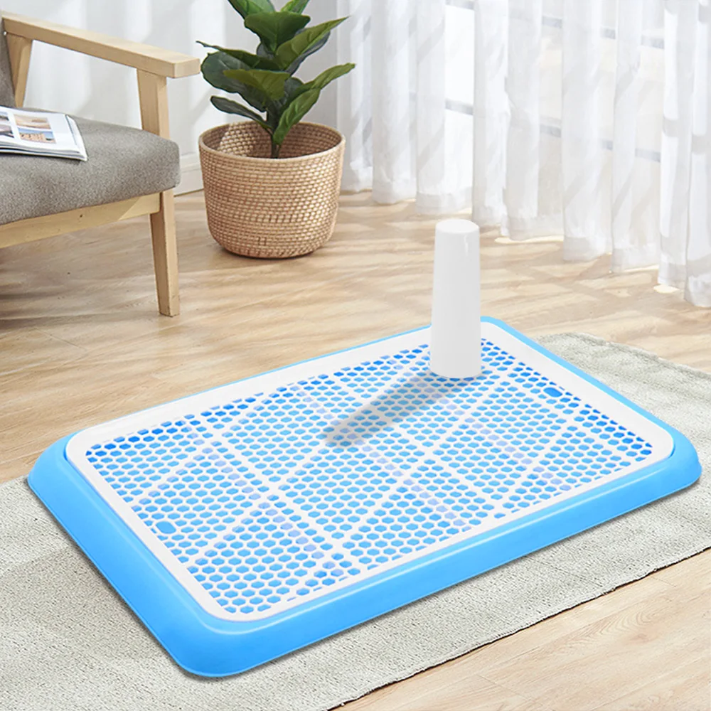 Portable Dog Toilet Indoor Training with Removable Post Pet Potty Tray Puppy Pad Holder For Small Medium Dogs |