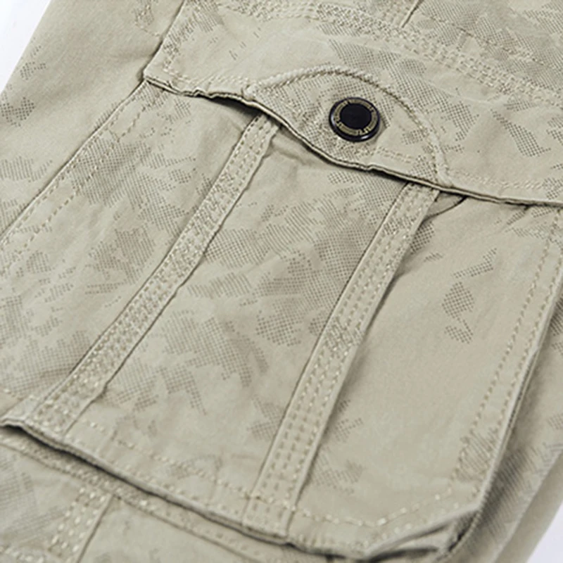 

iSurvivor 2021 Men Summer Casual Cargo Shorts Pants Male Casual Fashion Slim Fit Large Size 100% Cotton Knee Length Shorts Men