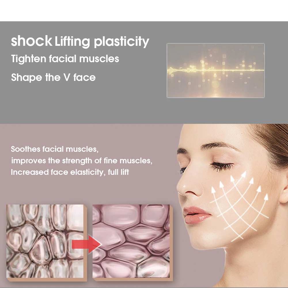 

LED Photon V-Shape Slimming Face Massager Vibration Electric Facial Massage Skin Lifting Tightening Anti-Wrinkles Beauty