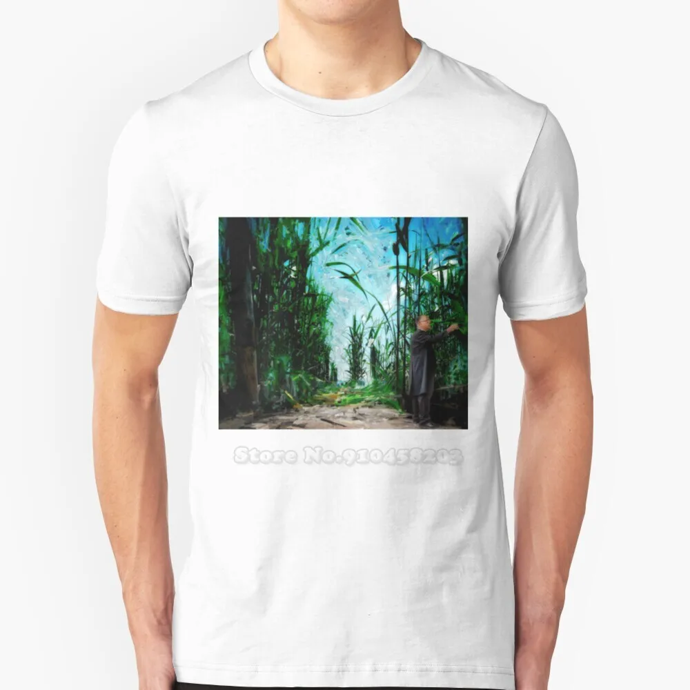 Садовый... Футболка мужская летняя в стиле хип хоп с изображением реки травы и