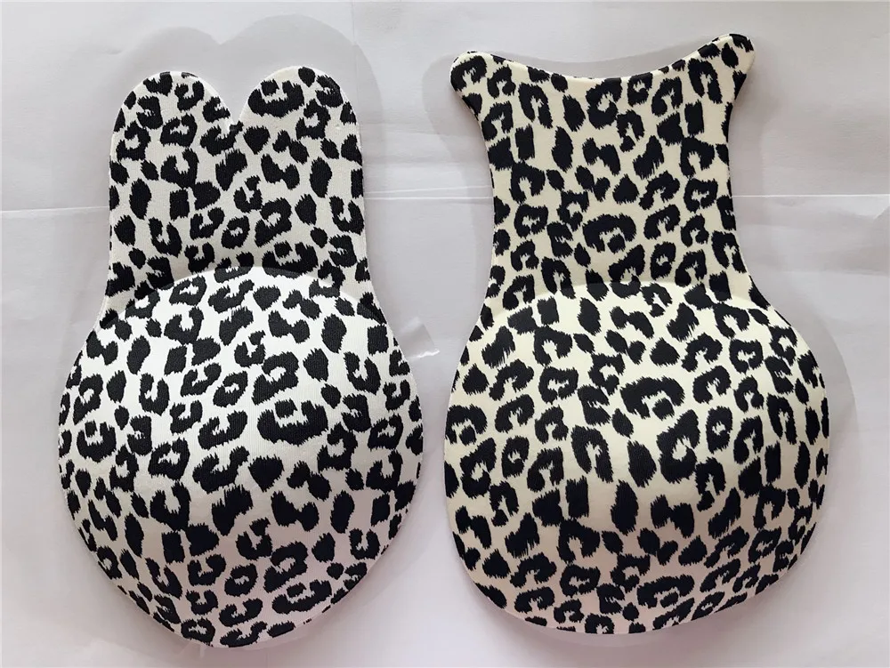 snail white leopard 1 пара, большой размер, сексуальный бюстгальтер, тонкие невидимые силиконовые подушечки для груди, дышащая невидимая накладка на сосок, нижнее белье, бюстгальтер - Цвет: snail white leopard
