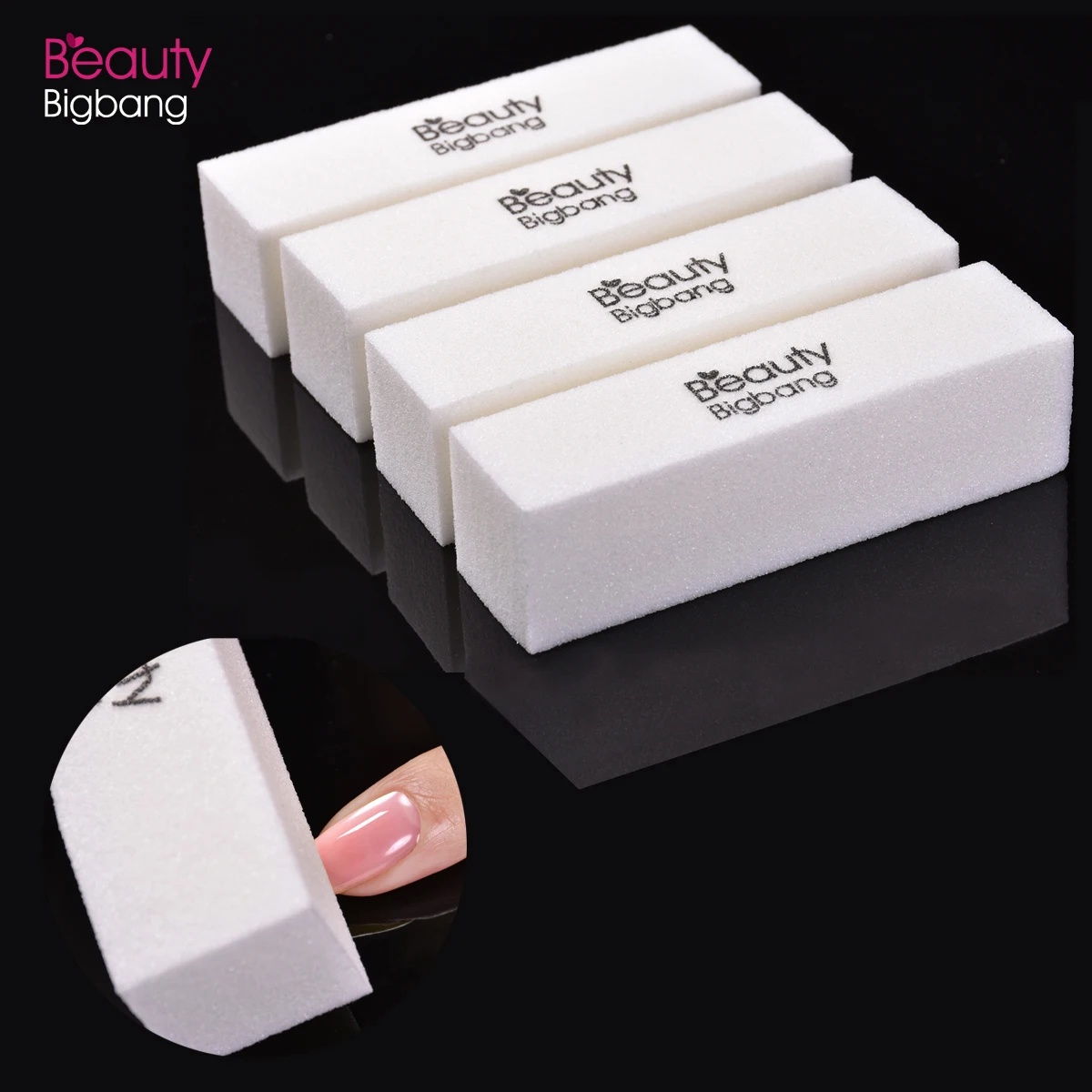 1 BeautyBigBang 2 шт шлифовальная губка пилка для ногтей буферный блок для УФ-гель для ногтей DIY Дизайн ногтей маникюр белый пилка для ногтей - Цвет: 1