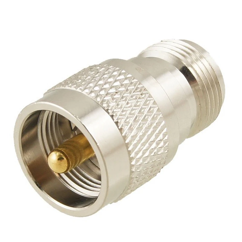 UHF Male PL259 to N Female M/F прямой Коаксиальный RF адаптер 33x20 мм металлический мини