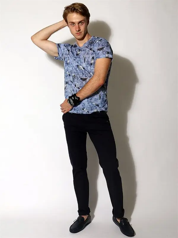 

Rodrigo Navy Blue Mens Chino Pants