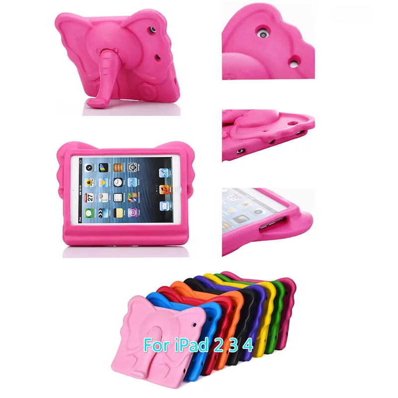 Чехол для iPad 2/3/4 горячая Распродажа милый 3D мультяшный слон нос ручка подставка