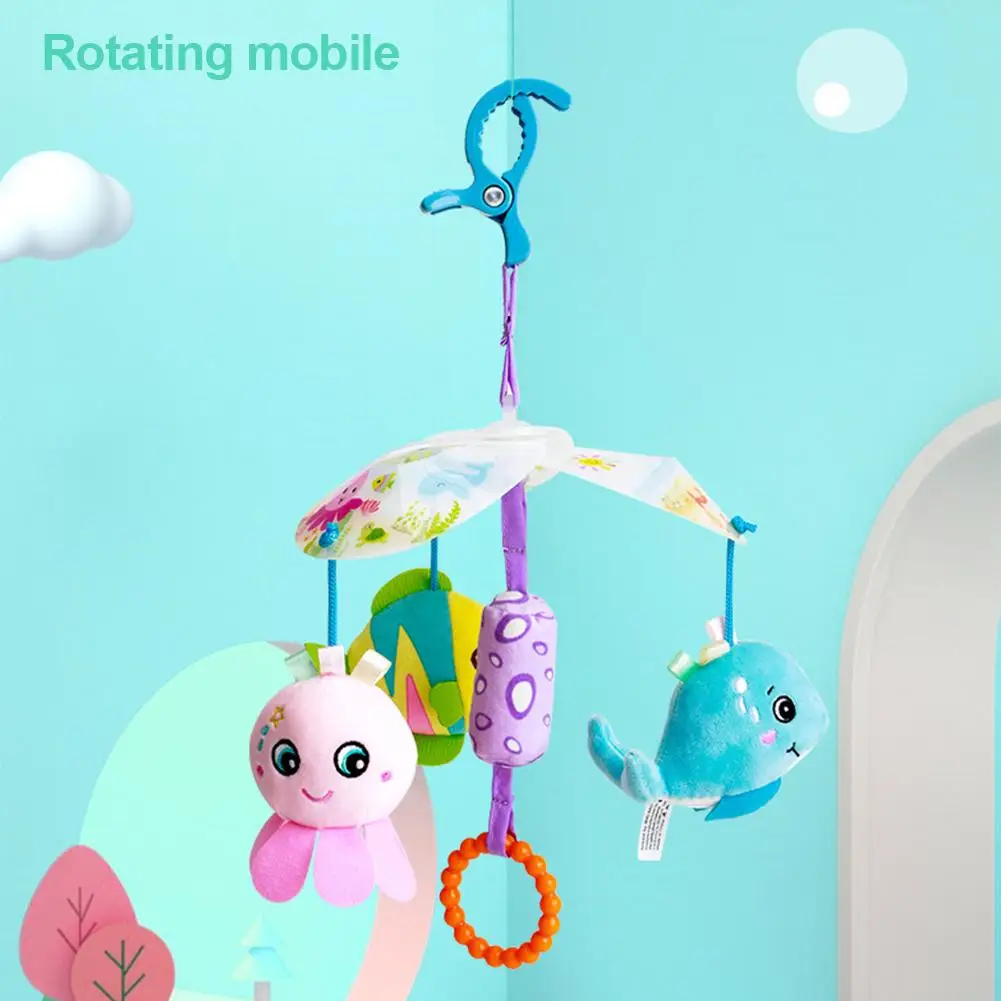

Baby Toys 0-12 Months Crib Mobile Bed Bell Rattles Educational Toy For Newborns Car Seat Hanging Infant Crib Spiral Stroller Toy