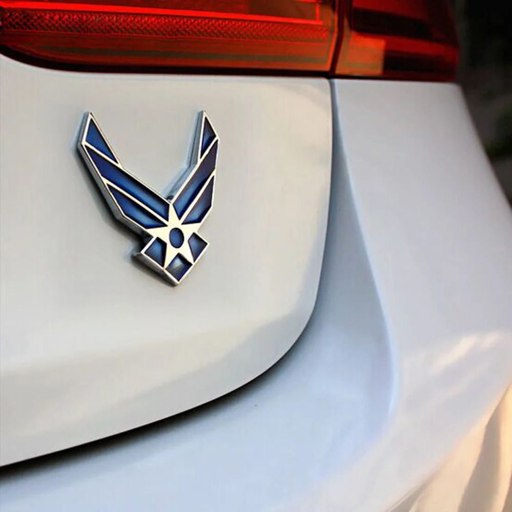 DSYCAR 3D металлическая американская ВВС наклейка с логотипом на автомобиль эмблема