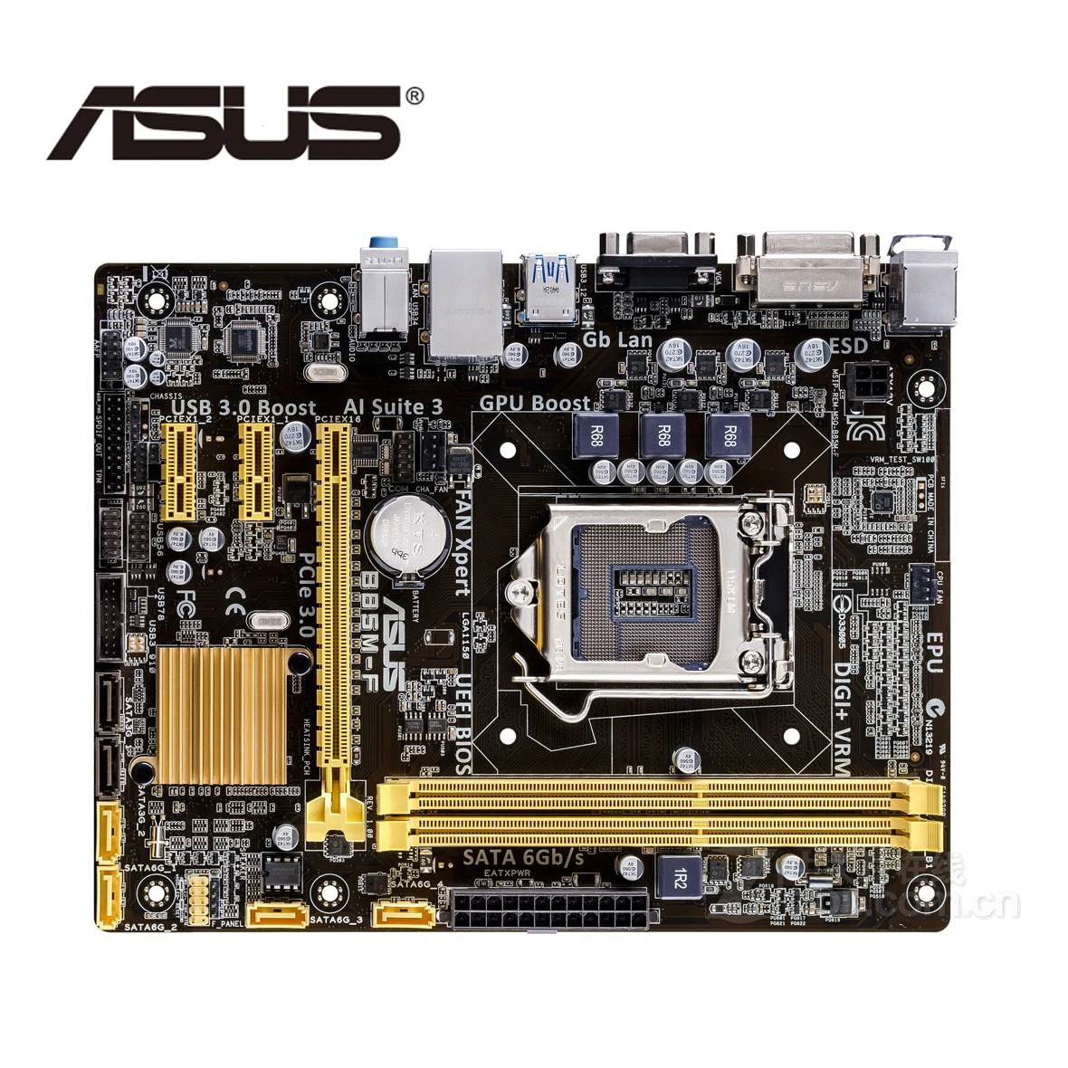 Материнская плата LGA1150 ASUS B85M F Micro ATX B85MF системная 2xDDR3 для Intel B85 16 Гб ввода/вывода