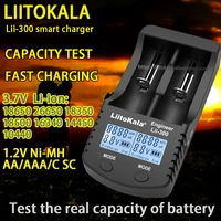 liitokala lii 300 battery charger lcd for 3 7v li ion18650 26650 14500 10440 1 2v aa aaa ni mh capacity test fast charging
