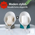 Ящик для мыла в форме листьев, перфорированная отдельно стоящая сушилка на присоске, стеллаж для хранения мыла в ванной, коробка для стирки, мыла, посуда для ванной комнаты