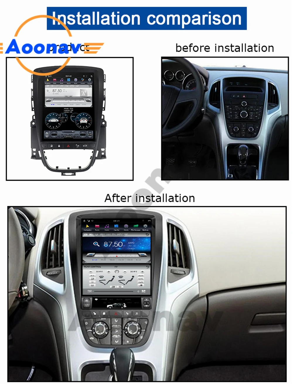 Автомобильный радиоприемник AOONAV 10 4 дюйма GPS навигация вертикальный экран для Opel