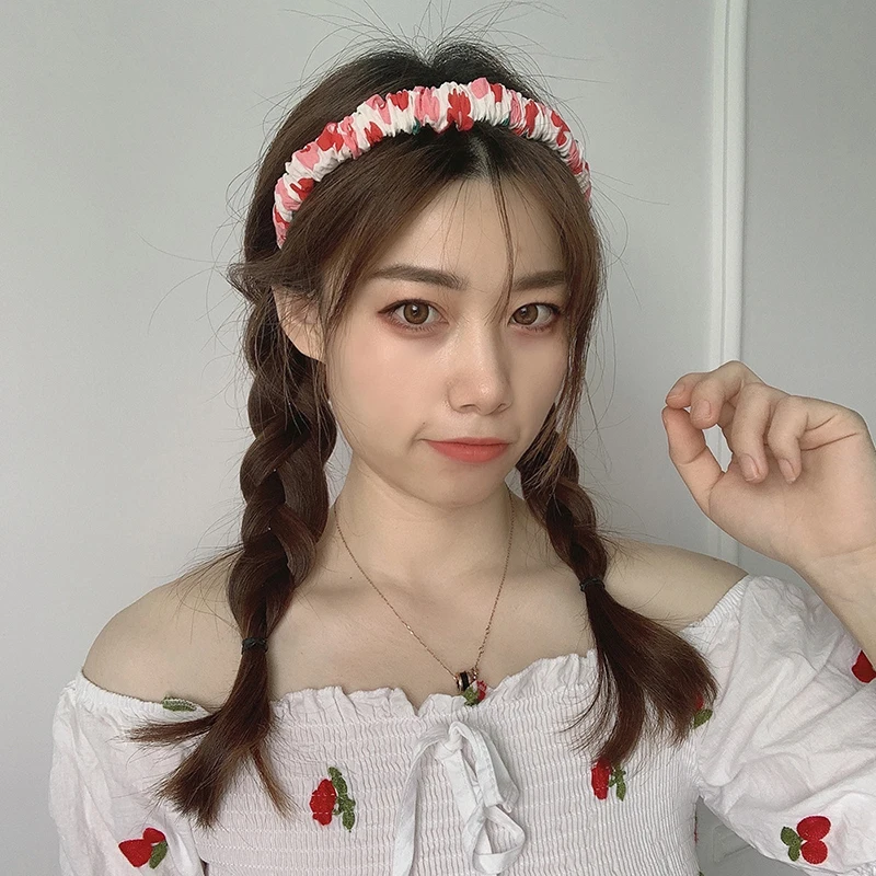 

Fashion Elastic Hair Flower Sweet Scrunchies Hair Ties Ponytail Holders Rubber Band Korean Candy Color Rope Hair Accessories