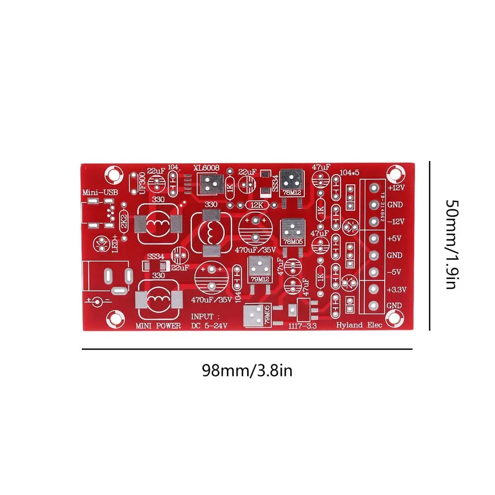 

Practical DIY USB 5-24V Boost Single Turn Dual Power Supply Module Linear Regulator Multiple Output Power Kit