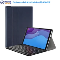 soft tpu case for lenovo tab m10 hd 2nd gen with keyboard tb x306 10 1 2020 cover wireless bluetooth keyboard stand funda