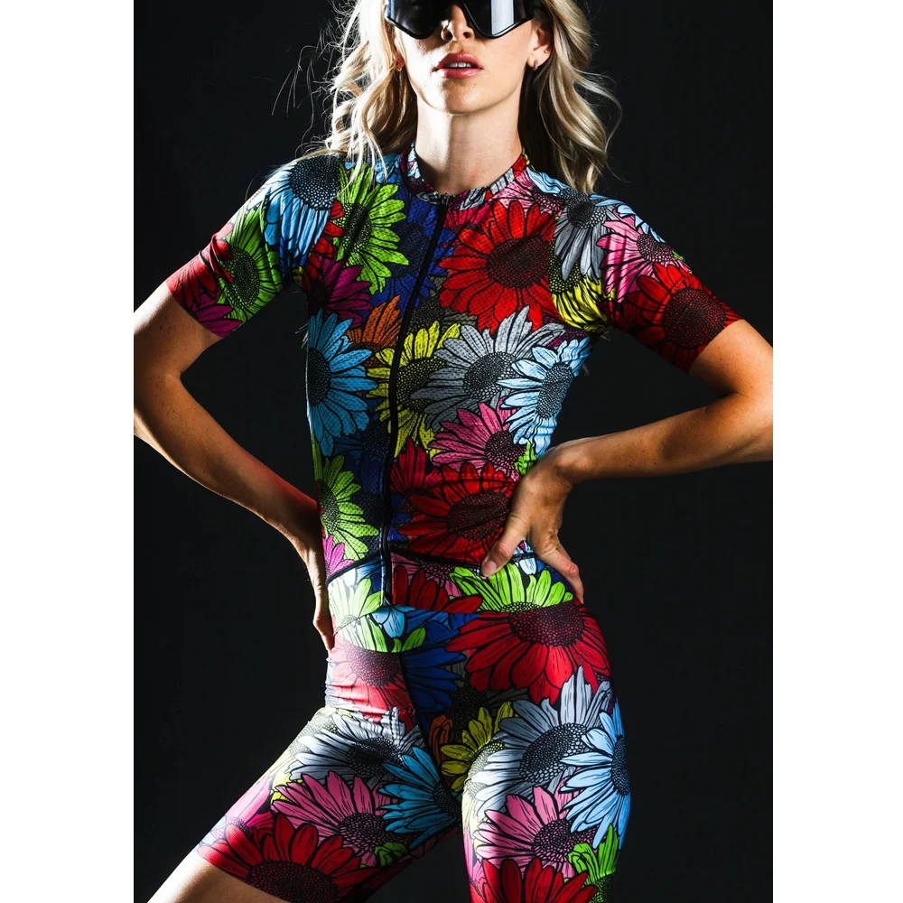 

Love The Pain Summer Cycling Jersey Maillot Women Short Sleeve Bib Pants sets Bicycle Clothing Bib Gel Shorts ciclismo feminino