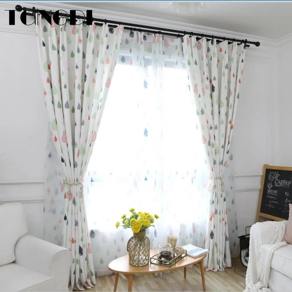 TONGDI Детские затемняющие шторы с принтом элегантные Мультяшные каваи прекрасный