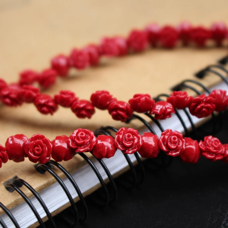 50 шт./лот 6 мм Искусственные коралловые бусины кабошон в форме цветка камелии