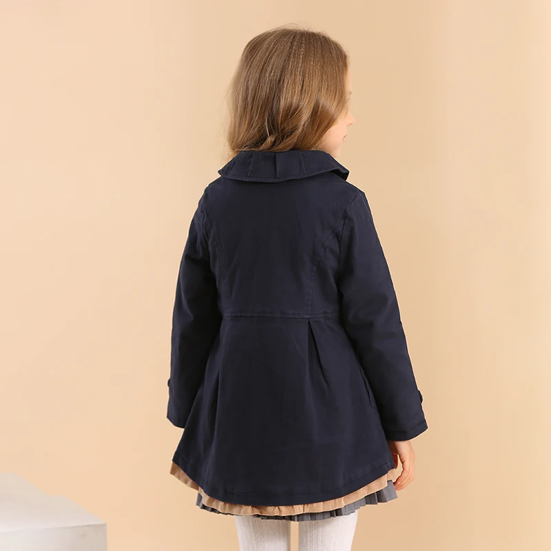 Плащ детский хлопковый средней длины на весну/осень |