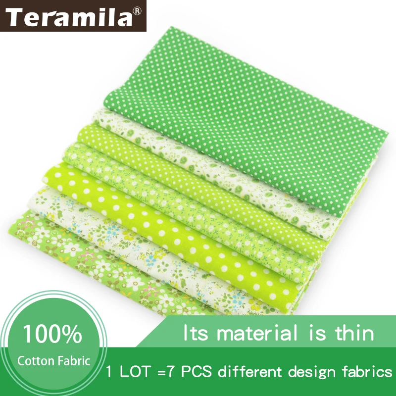 Комплект готовых цветов Teramila в горошек 7 шт. 100% хлопчатобумажная ткань стиле
