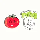 Красивая рубашка Винтажная брошь акрил на булавке для женщин мультфильм овощи помидор ювелирные изделия значки одежда аксессуары оптом