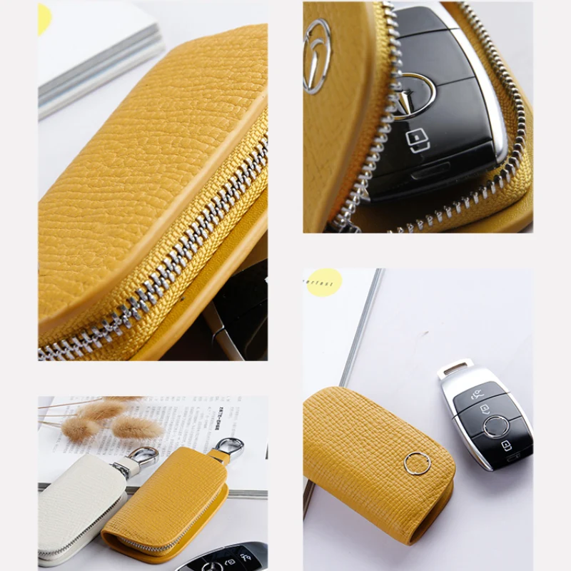 

Leather Car Key Case For VW Golf 4 Golf 7 Volkswagen Polo Passat B5 Magotan Tiguan Jetta Touran Car Accessories Keychain 7 Color