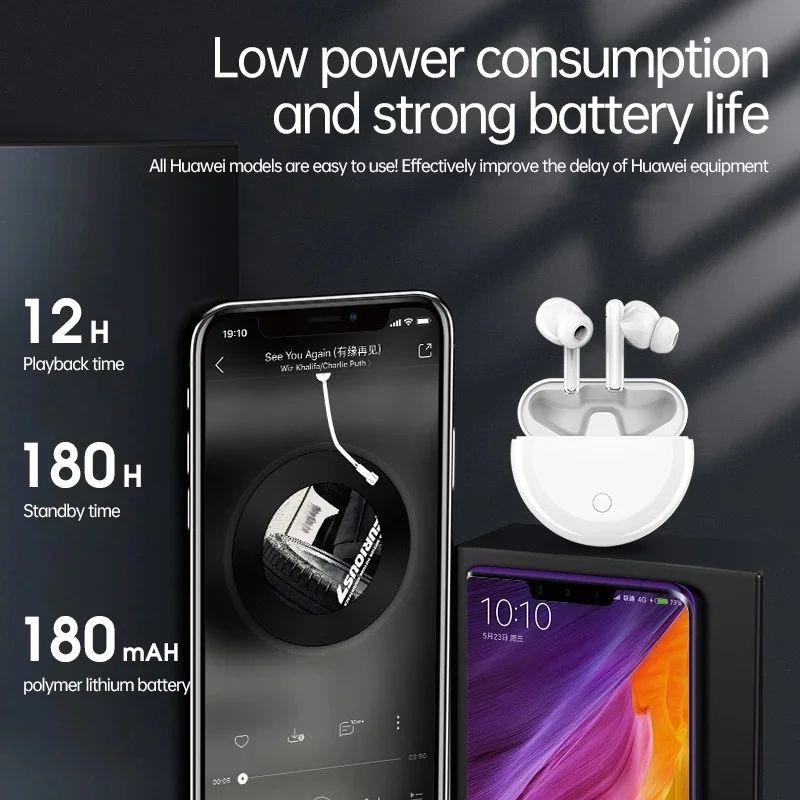 

TWS-наушники J80 с поддержкой Bluetooth 5,0 и сенсорным управлением