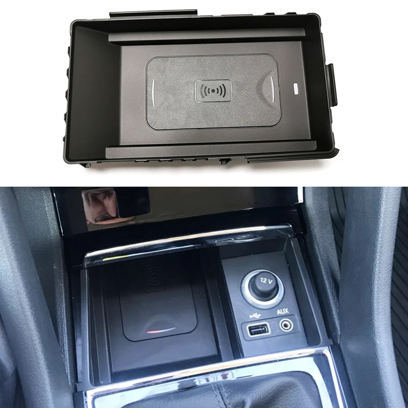 10 Вт автомобильное беспроводное зарядное устройство QI для Skoda Kodiak Kodiaq 2017 2018 2019 2020